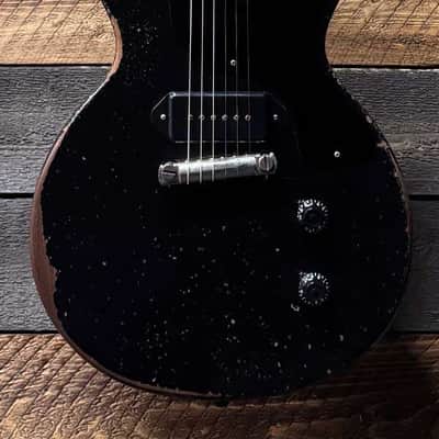 Gibson Custom Shop 1960 Les Paul JR Double Cut Ultra-Heavy Relic Ebony 03397 image 3