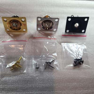 1/4" Guitar Output Jack Plate – Includes Mounting Hardware/Black image 1