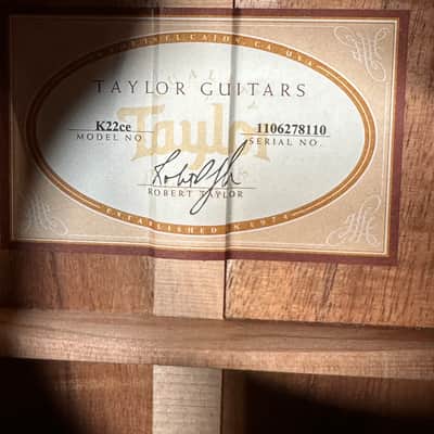 Taylor K22ce Koa 2018 - X-Bracing image 14
