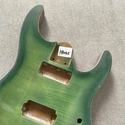 Mahogany Wood HH Tiger Maple Top Guitar Body image 3