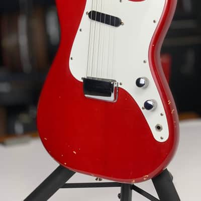 1964 Fender Musicmaster RARE Cherry Red | Pre-CBS duo sonic vintage image 4