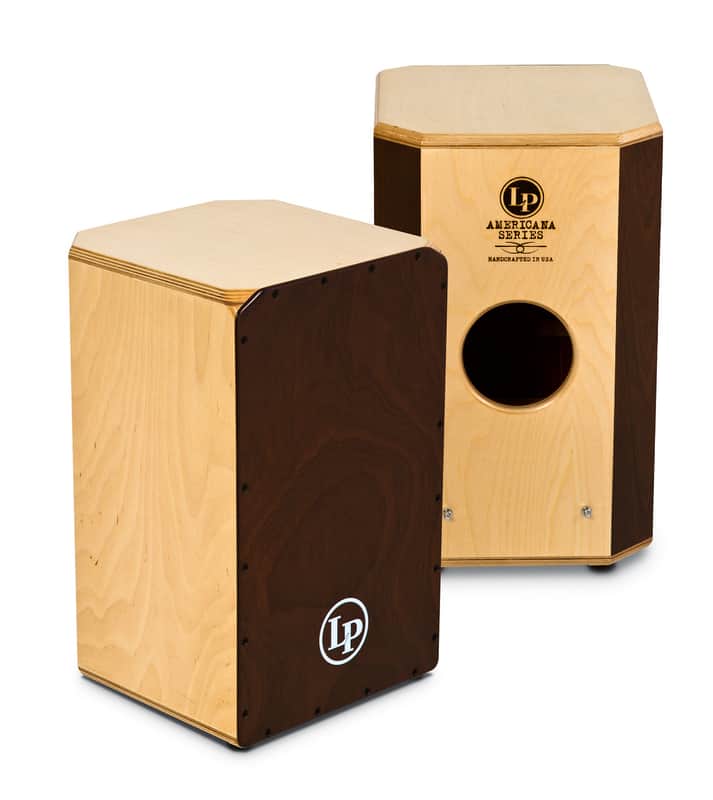 Latin Percussion LP1437 Americana Baltic Birch Wood String Cajon w/ African Sapele Frontplate image 1