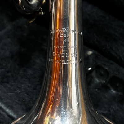 E-Benge Los Angeles MLP 3 bell Silver Trumpet w Case image 7