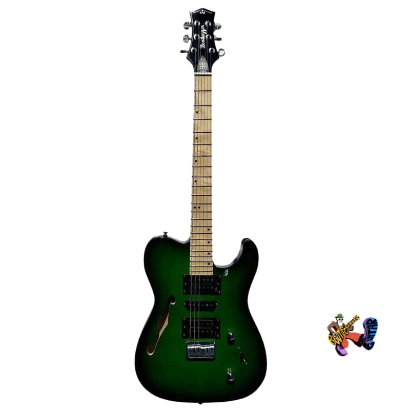 BootLegger Guitar Rye Memphis 2023 - HSH - Coil Split - Green Burst - Case - Tele Style image 1