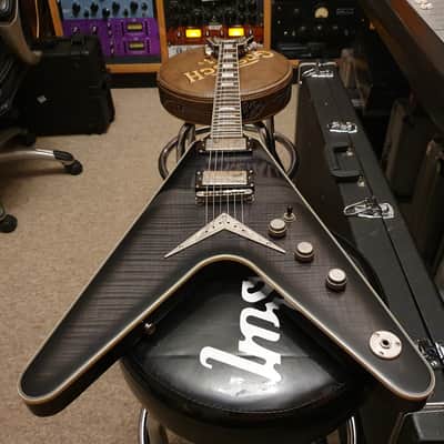 RARE Dean 30th Anniversary 1 of 100 Limited Edition Flying V XXX Trans Black Flame Top image 10