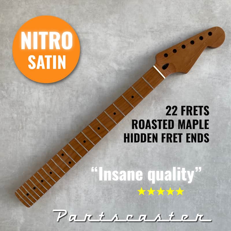 Roasted Maple Stratocaster neck - Nitro Satin - SS Frets - Bone nut image 1