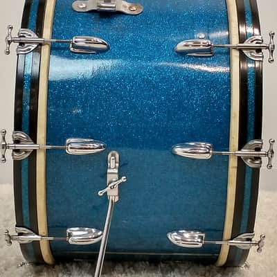 Slingerland 22/13/16/5.5x14" Radio King Drum Set - 1950's Blue Sparkle image 7