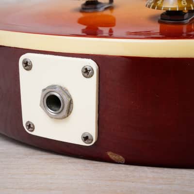 Burny Super Grade RLG-50 '59 Model MIJ 1985 Cherry Sunburst Vintage Japan w/ Bag image 4