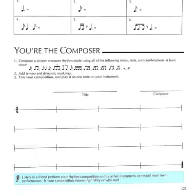 Standard of Excellence Book 3 Music Theory and History Workbook image 2