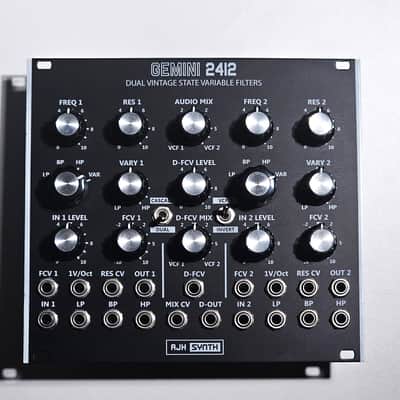 AJH Synth Gemini 2412 Dual Vintage State Variable Filters - Black image 1