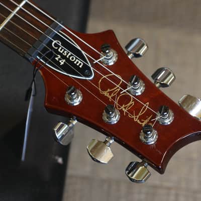 2011 PRS Custom 24 Quilt 10 Top Electric Guitar Dark Cherry Burst + OHSC image 11