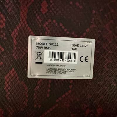 Marshall Studio Vintage SV112 70-Watt 1x12" Guitar Speaker Cabinet 2020 - Present - Snakeskin image 4
