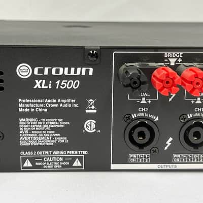 Crown Audio XLi 1500 Stereo Power Amplifier, USED image 5