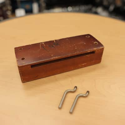 Vintage Wood Block w/ 2 Pegs image 5