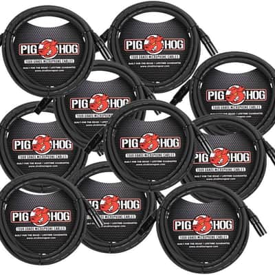 Pig Hog Strukture  8mm Mic Cable 10', Straight Audio, XLR 3-Pin - 10 Pack image 2