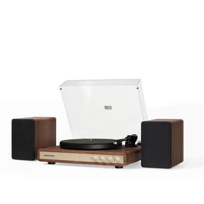 Crosley C65  Record Player with speakers system Belt-Drive 2-Speed  Turntable Record Walnut and Gold- NEW image 18