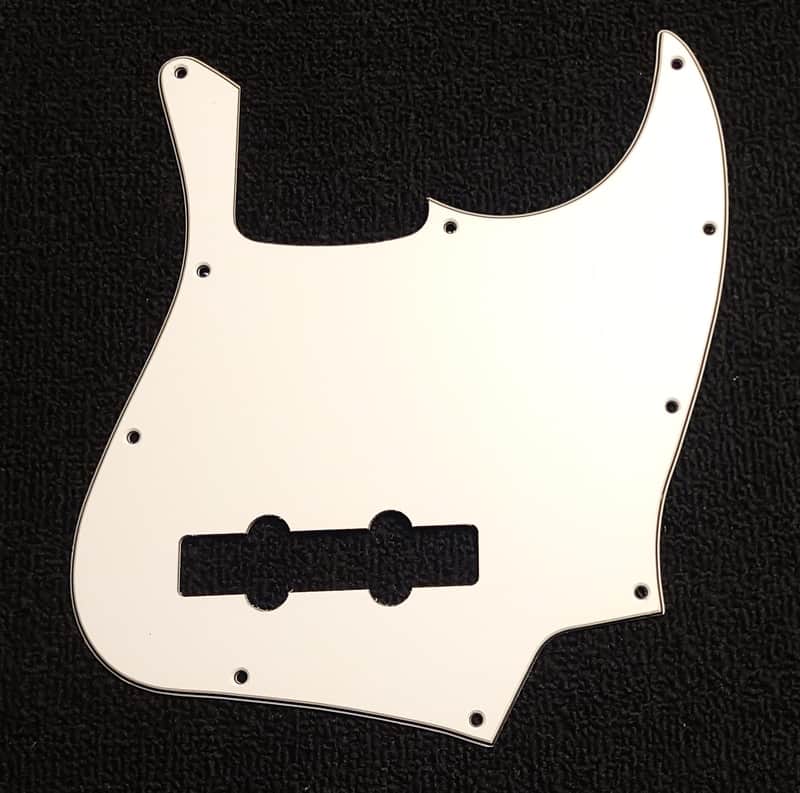 Fender Jazz Bass Pickguard, White by Budreau Guitars image 1