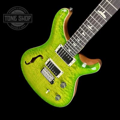 Mint PRS Paul Reed Smith CE24 Semi-Hollow Quilt Eriza Verde w/bag image 3