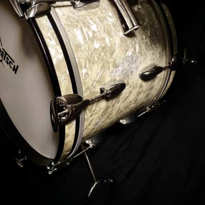 Gretsch Round Badge Jazz Kit Vintage 60s 16"x12" bass drum! image 14