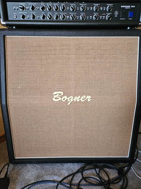 Bogner 412SLH Helios Slant 4x12" Guitar Speaker Cabinet 2010s - Black image 1