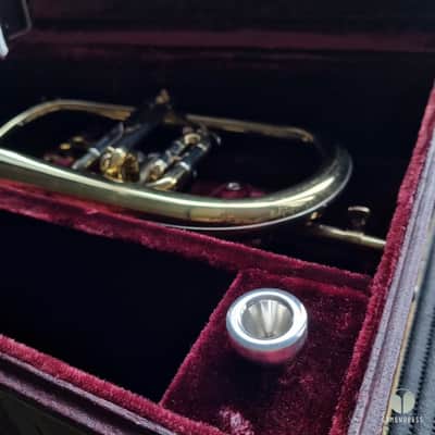 Legendary Couesnon flugelhorn - factory lacquer finish, case, mouthpiece, lyre gamonbrasss image 4