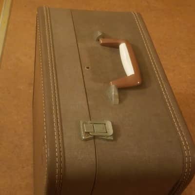 Webcor Empty Case, handle 1960 Imitation Snakeskin Brown Cream image 5