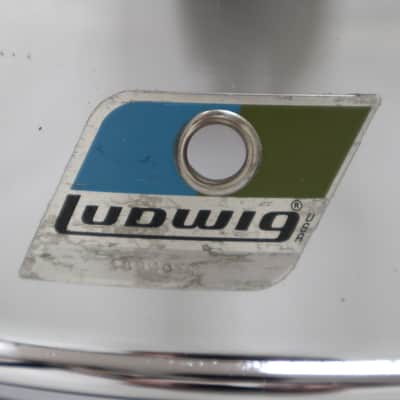 VINTAGE LUDWIG 1970s B/O Badge Supraphonic402 14x6.5 image 12