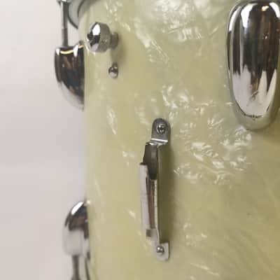 Slingerland 10x15"WMP/COB Tom Drum White Marine Pearl Vintage 60s Brass Rims USA image 3