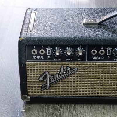 Fender Showman 2-Channel 85-Watt Guitar Amp Head 1965 Blackface image 4