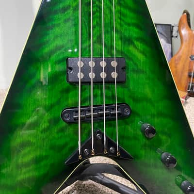 Dean Custom DOA Flying v 2008 #7 of 20 - Highly figured trans green image 2