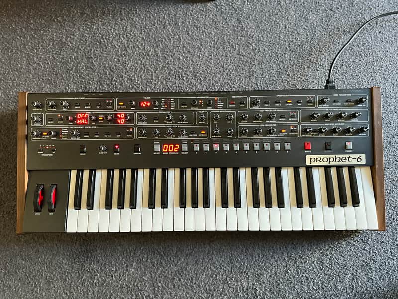 Sequential Prophet-6 49-Key 6-Voice Polyphonic Synthesizer 2018 - 2020 - Black with Wood Sides image 1