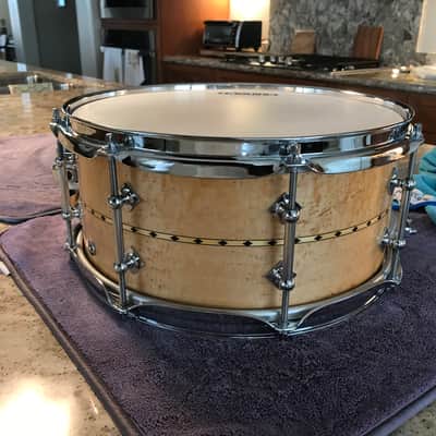 2012 Signed Craviotto 13 X 6 BIRDSEYE MAPLE W/Inlay image 3