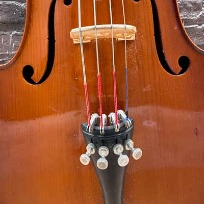 Palatino VC-450 1/2 Size Handcrafted Cello w/ Gig Bag – Repaired Cracks – Used Good image 4