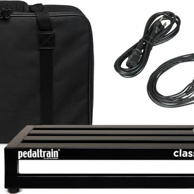 Pedaltrain Classic JR 4-Rail 18" x 12.5" Pedalboard w/ Soft Case and Voodoo Lab Pedal Power 2 Plus Power Supply image 1