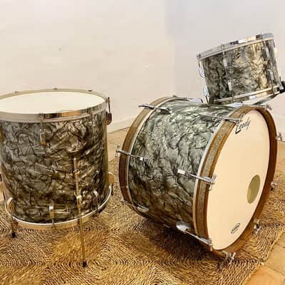 Leedy&ludwig Drumset 1951-1954 Black diamond pearl image 3