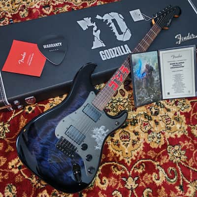 *NEW IN BOX* 2025 Fender Japan Godzilla Blue Stratocaster with Godzilla Distortion Set, Godzilla 70th Anniversary Collaboration Collection Limited Edition 🔥 image 1
