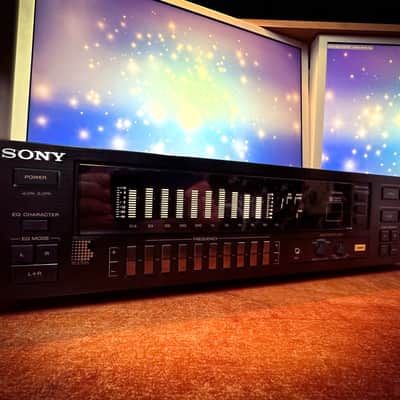 SONY SEQ-333ES Vintage Stereo Graphic Equalizer Side Wood Panels image 2