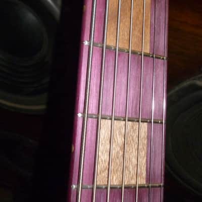 unique stock, "Tree of life"carved spectacular solid purpleheart guitar and bass,ships direct image 18