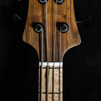 Elrick Handcarved eVolution Gold Series Bass Guitar 2019 - Figured Walnut image 5