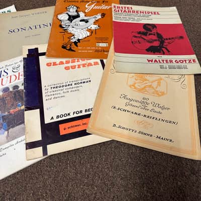 Used Vintage Retro Old Set of 14 different music books Classical/Solo Guitar image 4
