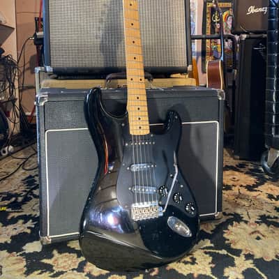 Squier Fender MIJ Stratocaster “Gilmour” Style Upgrades from head to toe! c. 1985 - Black image 2