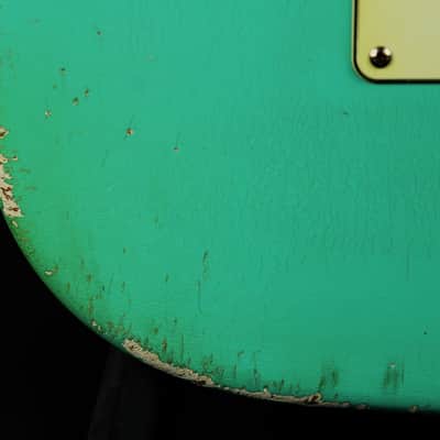 Riccardi Relics USA Strat, Fralin Blues Special pickups, MJT Seafoam Green Alder body, Nitro Roasted Maple neck with painted headstock, Hardcase image 13