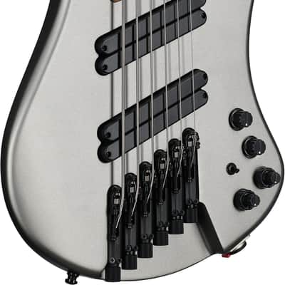 Ibanez EHB1006MS Ergo Electric Bass, 6-String (with Gig Bag), Metallic Gray Matte image 4