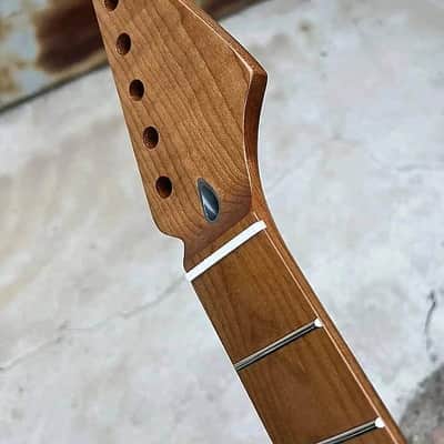 Matte Finish Guitar Strat Style Roasted Maple Neck, 21 Frets Fingerboard image 1