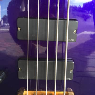Wizard USA Neck Through Left-y 5 String 90's Purple Bass Not A Spector Make an Offer image 6