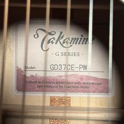 Takamine GD37CE Gloss Pearl White image 9