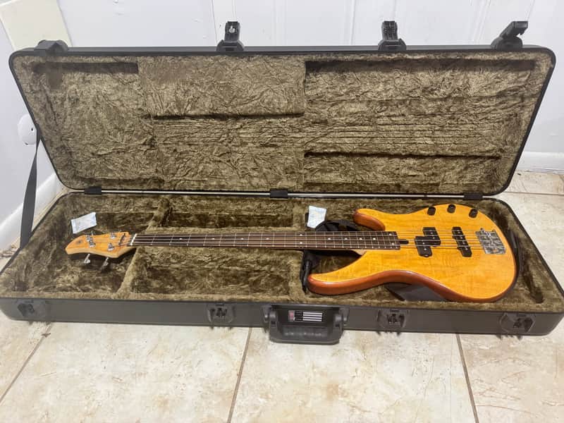 Yamaha TRBX174EW Mango Wood 4-String Bass (Natural) + Gator TSA ATA Molded Case image 1