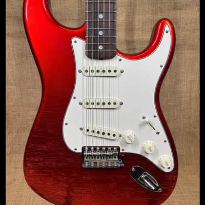 Fender Custom Shop '66 Strat,  DLX CLOSET CLASSIC - Faded Aged Candy Apple Red image 1
