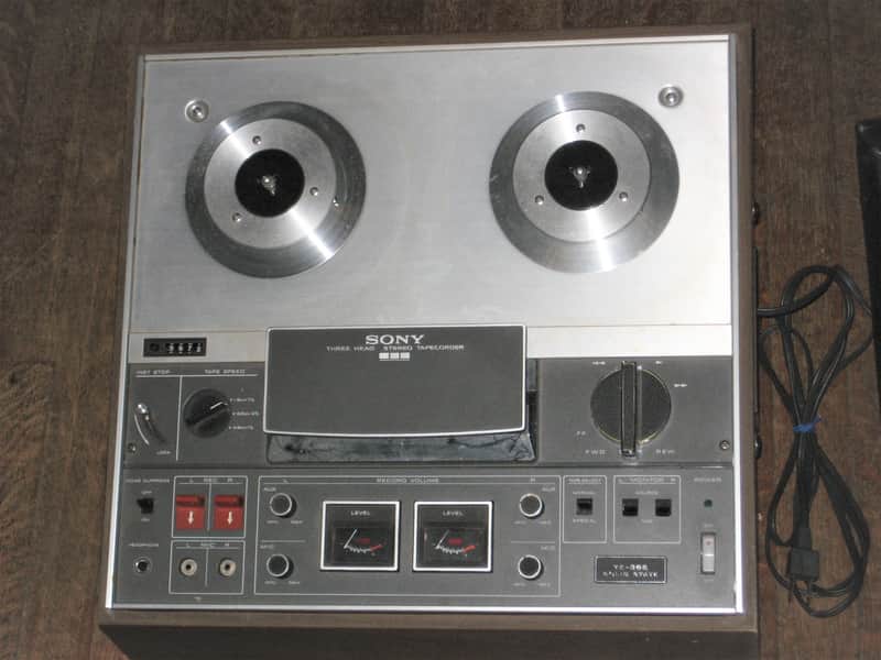 Sony TC-366 Open Reel Tape Recorder w/Cover, Untested, for PARTS/REPAIR image 1