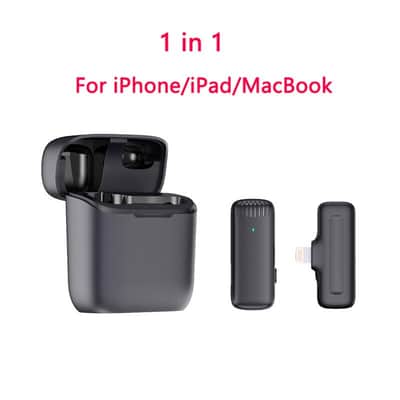 Wireless Lavalier Microphone Charging Case Mic Portable Audio Video Recording for iPhone Android Camera Notebook Live Gaming Mic image 1